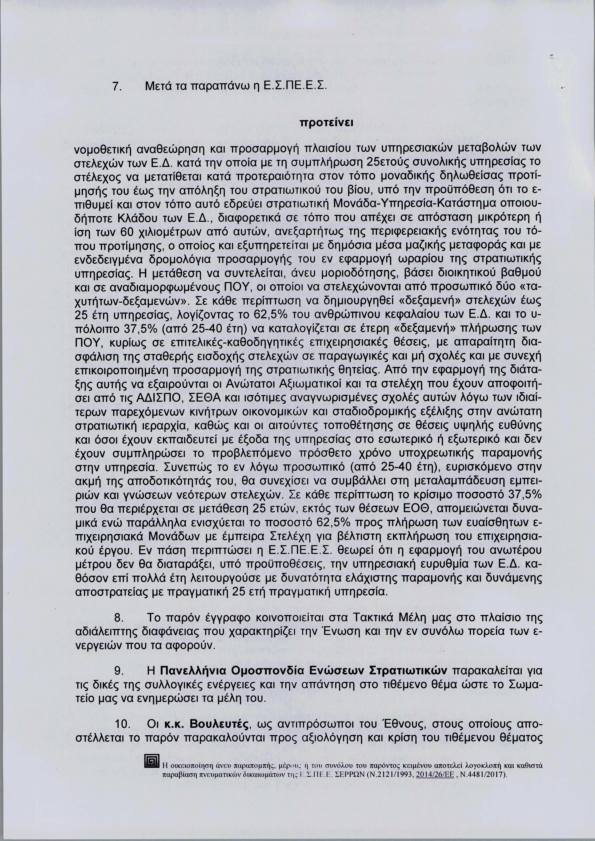 Αμετάθετο Στρατιωτικού Προσωπικού με το Πέρας 25 ετών - Φωτογραφία 5