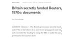 Η βρετανική κυβέρνηση χρηματοδοτούσε μυστικά το Reuters - Φωτογραφία 2