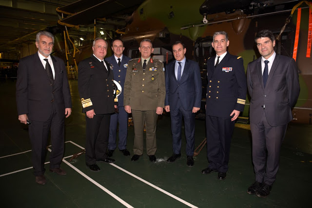 Επίσκεψη ΥΕΘΑ κ. Νικόλαου Παναγιωτόπουλου στο Ελικοπτεροφόρο «DIXMUDE» του Πολεμικού Ναυτικού της Γαλλίας - Φωτογραφία 1