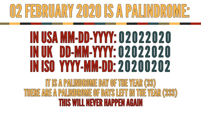 2 Φεβρουαρίου 2020: μια ξεχωριστή παλινδρομική ημερομηνία - Φωτογραφία 1