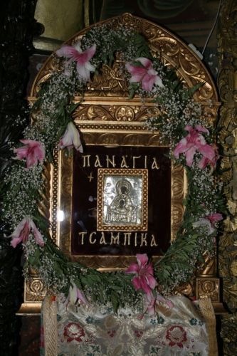 Η Ιερά Εικόνα της Παναγίας της Τσαμπίκας από την Ρόδο στον Βόλο - Φωτογραφία 1