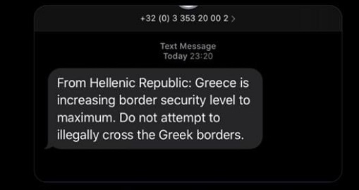 Μαζική αποστολή χιλιάδων sms στα κινητά τηλέφωνα των μεταναστών από τις ελληνικές αρχές - Φωτογραφία 1