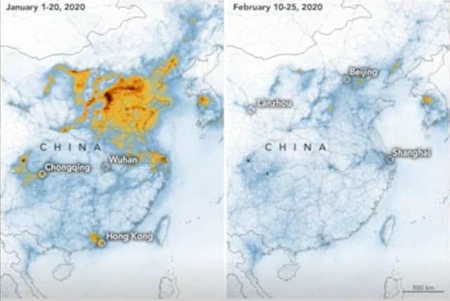 NASA: Ο κορονοϊός μείωσε δραστικά την ατμοσφαιρική ρύπανση στην Κίνα - Φωτογραφία 1