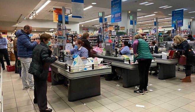 Κορονοϊός: Έλεγχος εισόδου στα σούπερ μάρκετ από Δευτέρα - Φωτογραφία 1