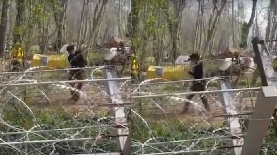 Έβρος: Επίδειξη... πολεμικών τεχνών από μετανάστη πίσω από τον φράχτη - Βίντεο - Φωτογραφία 1