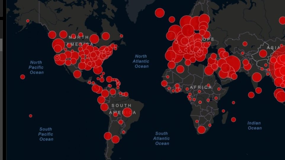 Ο παγκόσμιος χάρτης του ιού- Η θέση της Ελλάδας με βάση τα κρούσματα και τα θύματα - Φωτογραφία 1