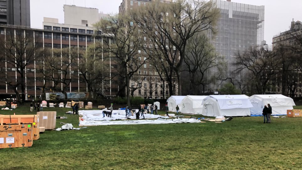Νέα Υόρκη: Στήνουν μονάδες επειγόντων στο Central Park - Φωτογραφία 1