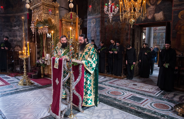 13497 - Ιερά Μονή Χιλιανδαρίου. Κυριακή των Βαΐων, η Θεία Λειτουργία και η Λιτανεία (φωτογραφίες) - Φωτογραφία 11