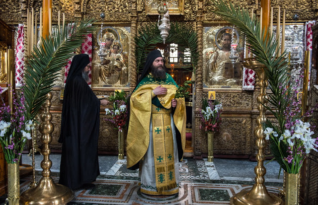 13497 - Ιερά Μονή Χιλιανδαρίου. Κυριακή των Βαΐων, η Θεία Λειτουργία και η Λιτανεία (φωτογραφίες) - Φωτογραφία 27