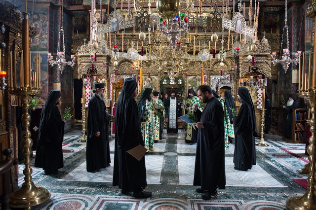 13497 - Ιερά Μονή Χιλιανδαρίου. Κυριακή των Βαΐων, η Θεία Λειτουργία και η Λιτανεία (φωτογραφίες) - Φωτογραφία 29