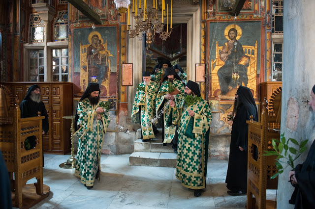 13497 - Ιερά Μονή Χιλιανδαρίου. Κυριακή των Βαΐων, η Θεία Λειτουργία και η Λιτανεία (φωτογραφίες) - Φωτογραφία 32