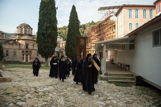 13497 - Ιερά Μονή Χιλιανδαρίου. Κυριακή των Βαΐων, η Θεία Λειτουργία και η Λιτανεία (φωτογραφίες) - Φωτογραφία 33