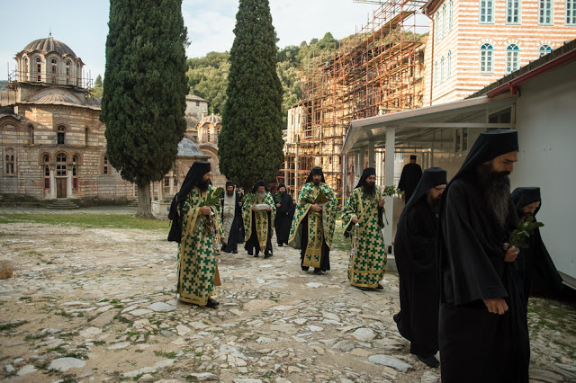 13497 - Ιερά Μονή Χιλιανδαρίου. Κυριακή των Βαΐων, η Θεία Λειτουργία και η Λιτανεία (φωτογραφίες) - Φωτογραφία 34
