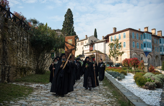 13497 - Ιερά Μονή Χιλιανδαρίου. Κυριακή των Βαΐων, η Θεία Λειτουργία και η Λιτανεία (φωτογραφίες) - Φωτογραφία 35