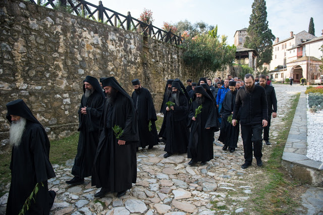 13497 - Ιερά Μονή Χιλιανδαρίου. Κυριακή των Βαΐων, η Θεία Λειτουργία και η Λιτανεία (φωτογραφίες) - Φωτογραφία 37