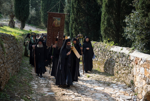 13497 - Ιερά Μονή Χιλιανδαρίου. Κυριακή των Βαΐων, η Θεία Λειτουργία και η Λιτανεία (φωτογραφίες) - Φωτογραφία 48