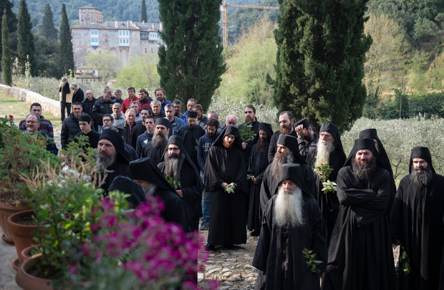 13497 - Ιερά Μονή Χιλιανδαρίου. Κυριακή των Βαΐων, η Θεία Λειτουργία και η Λιτανεία (φωτογραφίες) - Φωτογραφία 54