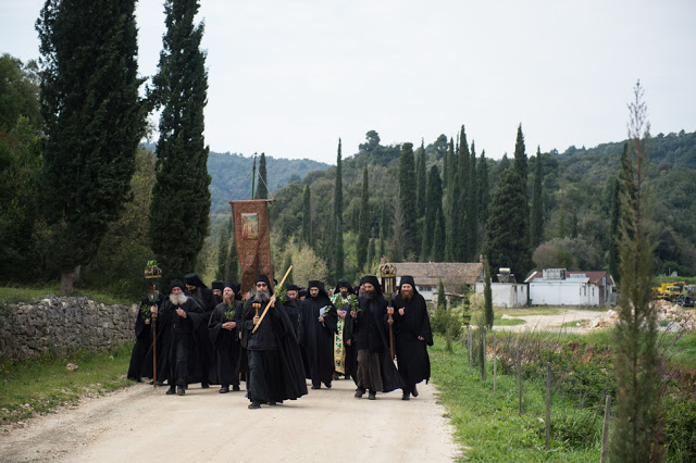 13497 - Ιερά Μονή Χιλιανδαρίου. Κυριακή των Βαΐων, η Θεία Λειτουργία και η Λιτανεία (φωτογραφίες) - Φωτογραφία 59