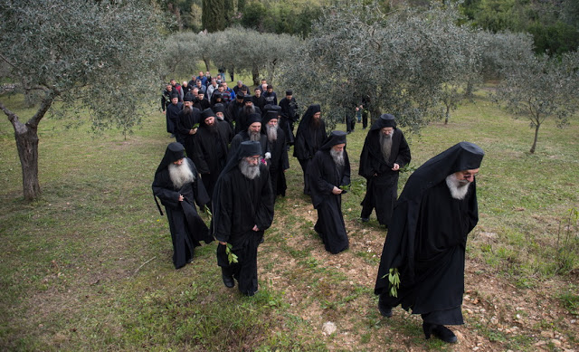 13497 - Ιερά Μονή Χιλιανδαρίου. Κυριακή των Βαΐων, η Θεία Λειτουργία και η Λιτανεία (φωτογραφίες) - Φωτογραφία 67