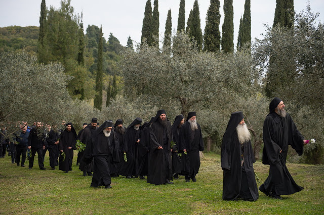 13497 - Ιερά Μονή Χιλιανδαρίου. Κυριακή των Βαΐων, η Θεία Λειτουργία και η Λιτανεία (φωτογραφίες) - Φωτογραφία 69