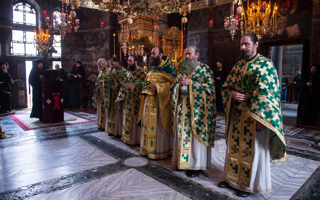13497 - Ιερά Μονή Χιλιανδαρίου. Κυριακή των Βαΐων, η Θεία Λειτουργία και η Λιτανεία (φωτογραφίες) - Φωτογραφία 7