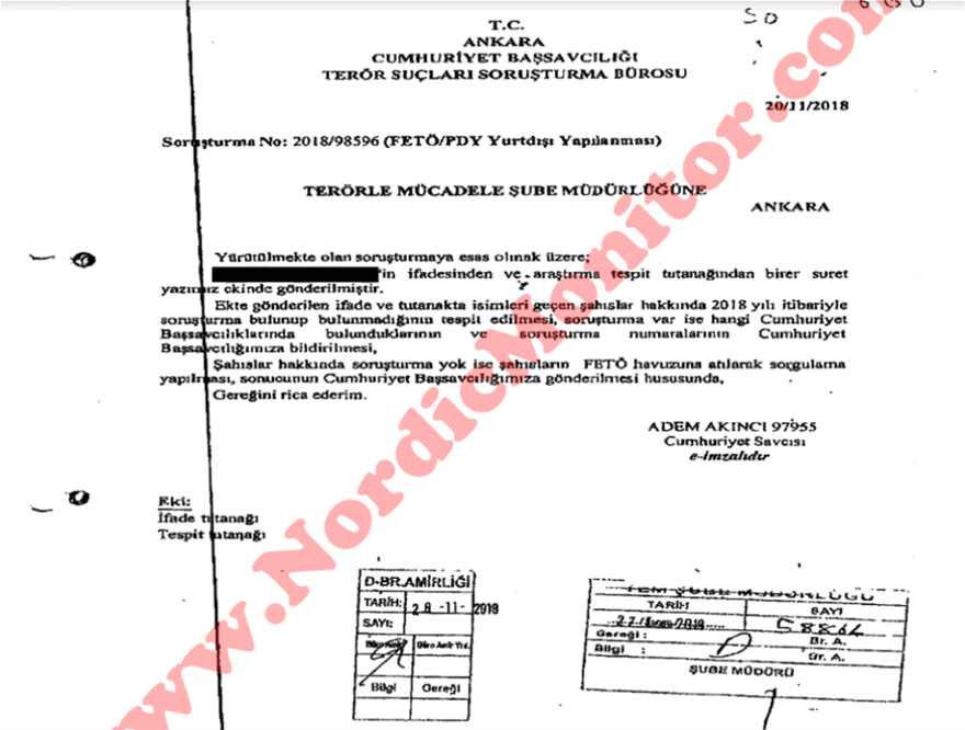 Τουρκικό έγγραφο αποκαλύπτει πώς η ΜΙΤ κατασκοπεύει Γκιουλενιστές στην Ελλάδα - Φωτογραφία 3