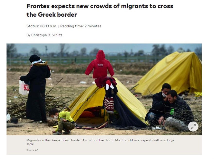 Η Frontex «βλέπει» νέα συρροή μεταναστών στα ελληνοτουρκικά σύνορα - Φωτογραφία 2