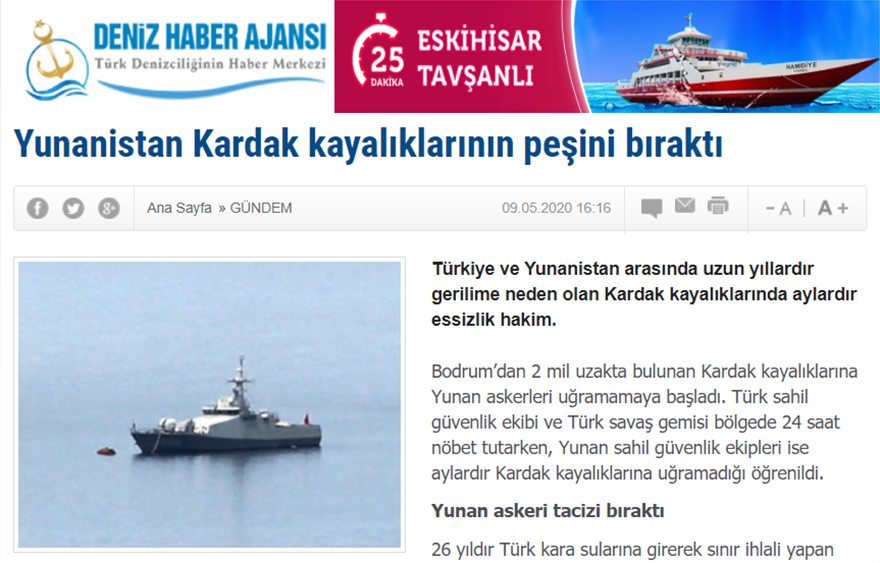 ΒΙΝΤΕΟ.Προκαλούν οι Τούρκοι με δημοσιεύματα για τα Ίμια - Φωτογραφία 3