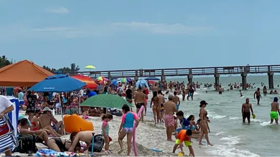 ΗΠΑ: Συνωστισμός σε παραλία στη Φλόριντα - Έκλεισε μία εβδομάδα μετά το άνοιγμά της - Φωτογραφία 1