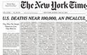 ΗΠΑ: Το συγκλονιστικό πρωτοσέλιδο των New York Times