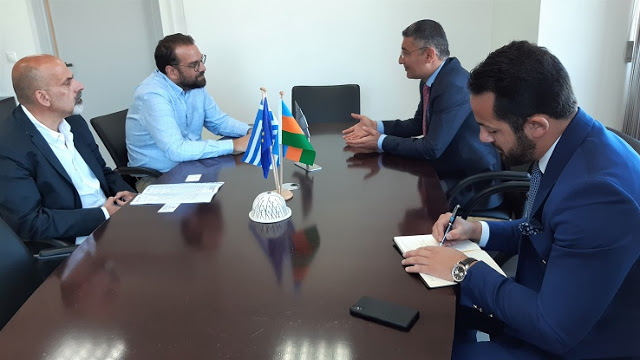 Συνάντηση του Περιφερειάρχη Δυτικής Ελλάδας, Νεκτάριου Φαρμάκη με τον Πρέσβη του Αζερμπαϊτζάν στην Ελλάδα, Anar Huseynov. - Φωτογραφία 1
