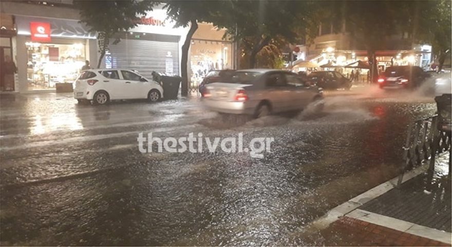 Θεσσαλονίκη - Χαλάζι, πλημμυρισμένοι δρόμοι και πτώσεις δέντρων - Φωτογραφία 10