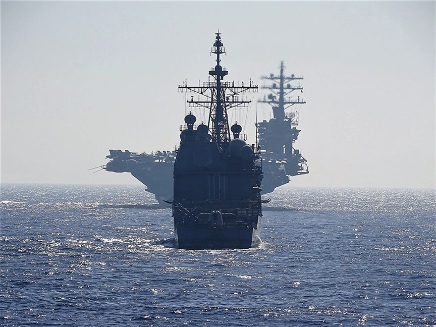 Φωτος: Η κοινή άσκηση του «Αϊζενχάουερ» με το Πολεμικό Ναυτικό πριν την απόσυρση του Oruc Reis - Φωτογραφία 8