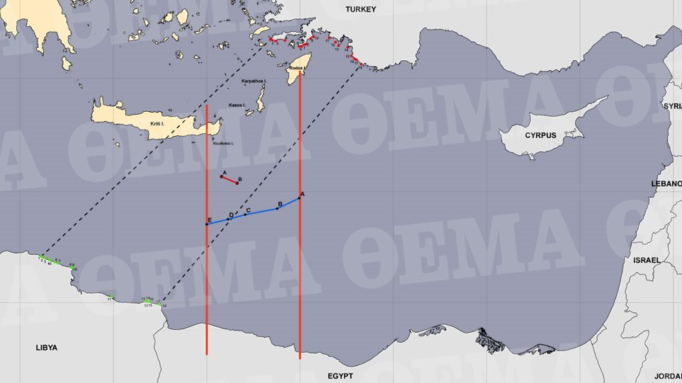 Συμφωνία Ελλάδας - Αιγύπτου: Αυτός είναι ο χάρτης οριοθέτησης ΑΟΖ μεταξύ των δύο χωρών - Φωτογραφία 1