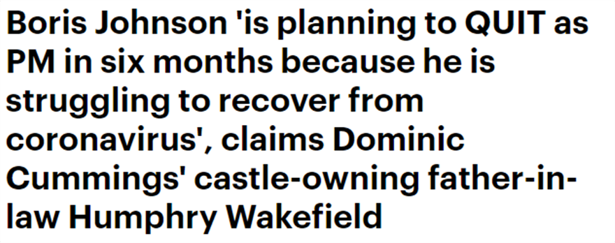 Daily Mail: Δημοσίευμα-«φωτιά» για παραίτηση Τζόνσον λόγω κορωνοϊού - Διαψεύδει η Ντάουνινγκ Στριτ - Φωτογραφία 2