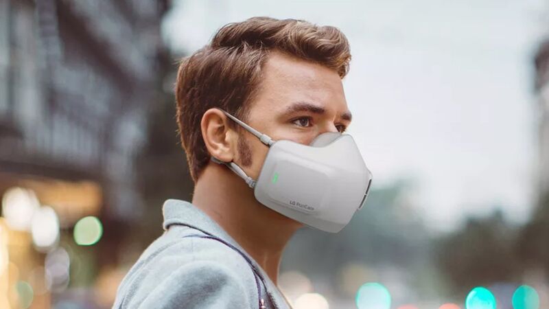 Επαναφορτιζόμενη μάσκα με φίλτρο καθαρισμού αέρα - Φωτογραφία 1