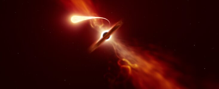 Οι τελευταίες στιγμές ενός άστρου που καταστρέφεται από μια μαύρη τρύπα - Φωτογραφία 1