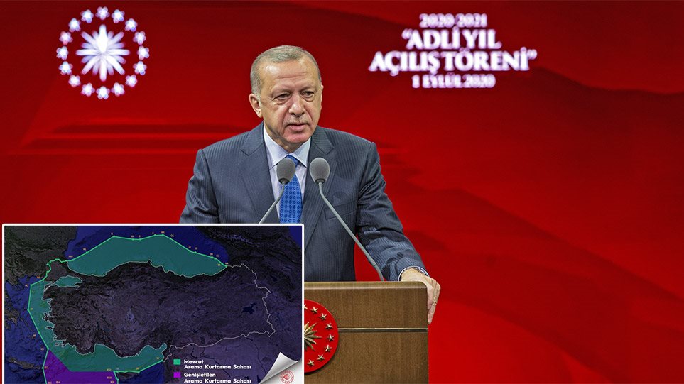 Νέο προκλητικό βήμα με χάρτη από την Τουρκία - Είστε παράνομοι απαντά η Αθήνα - Φωτογραφία 1