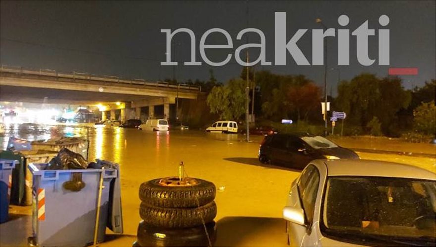 Κρήτη - Έπεσε το… ταβάνι στο «Νίκος Καζαντζάκης» - Ποτάμια οι δρόμοι, πλημμύρισαν υπόγεια - Φωτογραφία 4