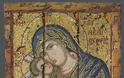 Η Παναγία η Επίσκεψις,ψηφιδωτή εικόνα,τέλη 13ου αιώνα