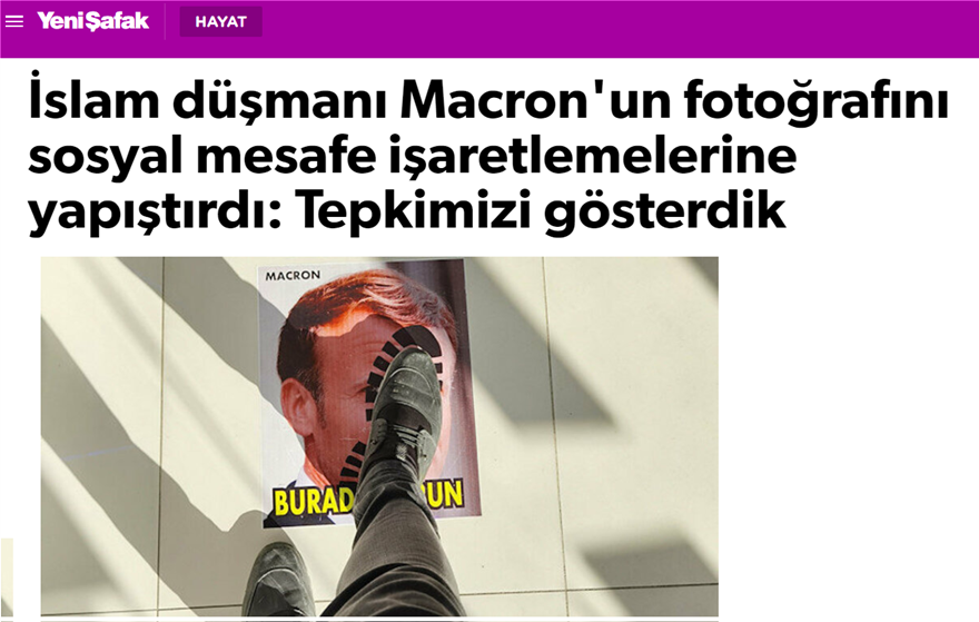 Τουρκία: Πατάνε πάνω στο «πρόσωπο» του Μακρόν - φωτος - Φωτογραφία 2