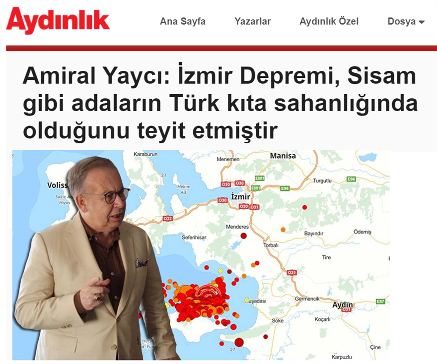 Θεωρητικός «Γαλάζιας Πατρίδας»: «Ο σεισμός στη Σάμο απέδειξε πως το νησί ανήκει στην τουρκική υφαλοκρηπίδα» - Φωτογραφία 3