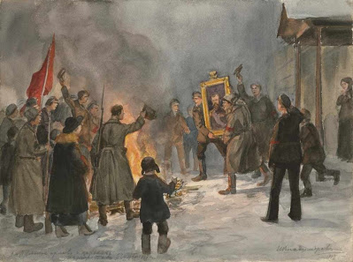 Έργα ζωφραφικής που  αντικατοπτρίζουν την αγριότητα και την κτηνωδία της επανάστασης του 1917 - Φωτογραφία 1