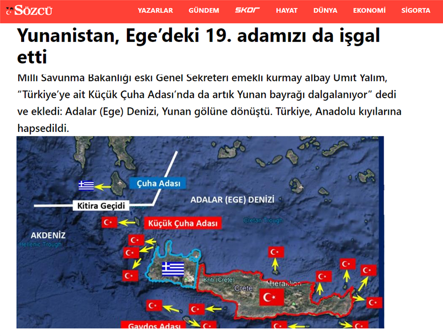Tουρκικές εφημερίδες: Η Ελλάδα κατέλαβε στρατιωτικά τα… Αντικύθηρα - Φωτογραφία 2