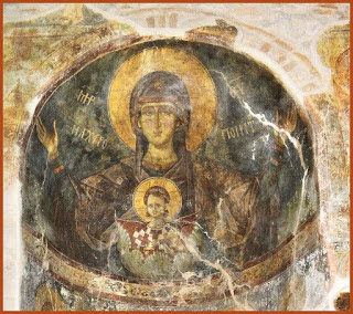 Η Παναγία ως “κόχλος η τον θείον μαργαρίτην, προαγαγούσα”, σε δύο τοιχογραφίες βυζαντινών ναών της Καστοριάς. - Φωτογραφία 2