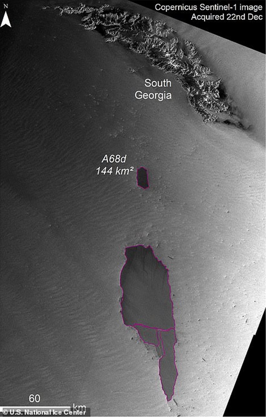 Απίστευτο θέαμα στον Νότιο Ατλαντικό: Γιγαντιαίο παγόβουνο σπάει σε κομμάτια - Φωτογραφία 8