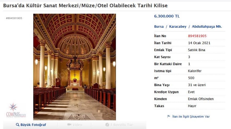 Τουρκία: Πουλάνε αρμενική εκκλησία για…. κέντρο τέχνης ή ξενοδοχείο - Φωτογραφία 1