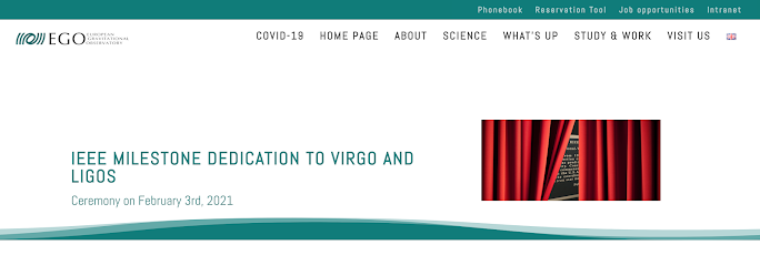 3 Φεβρουαρίου η τελετή του Virgo LIGO IEEE - Φωτογραφία 1