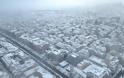 Κακοκαιρία Μήδεια: Η χιονισμένη Αθήνα από ψιλά (video)