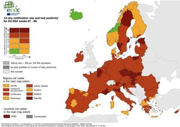Η μισή Ελλάδα στο κόκκινο και στους χάρτες του ECDC - Φωτογραφία 2